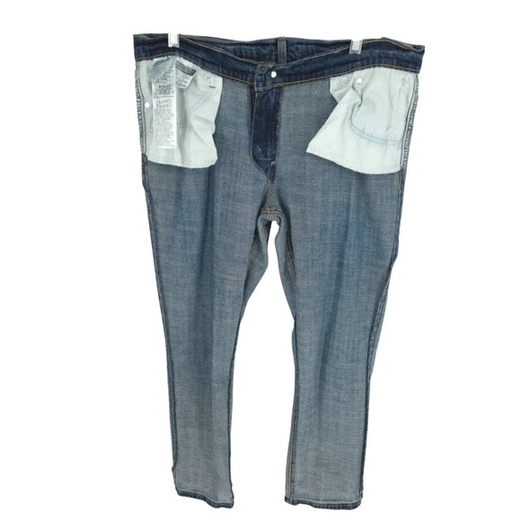 Levi Boyfriend Mid Rise Jeans Dark Blue Wash Classic 32 - Picture 9 of 16